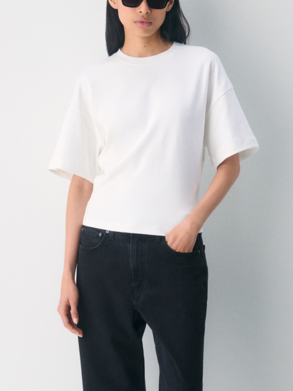 Babaton White Interlock Barclay Tee